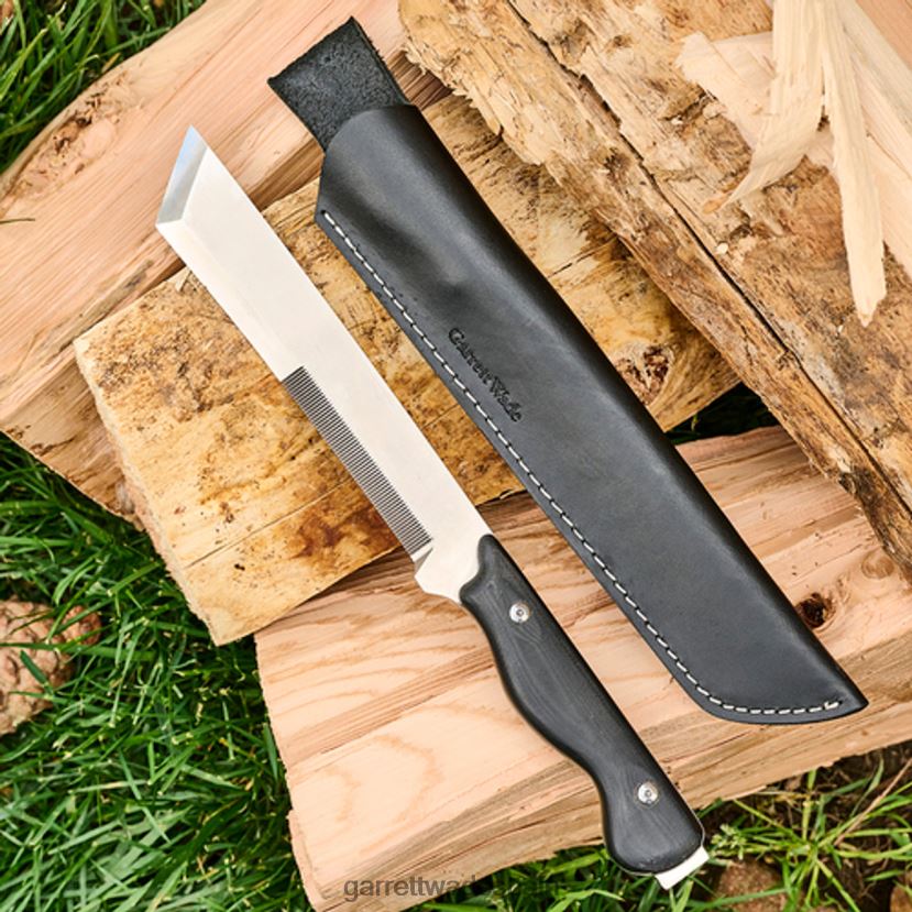 Garrett Wade cuchillo cincel bushcraft - mango g10 y funda de cuero exterior HD0288322