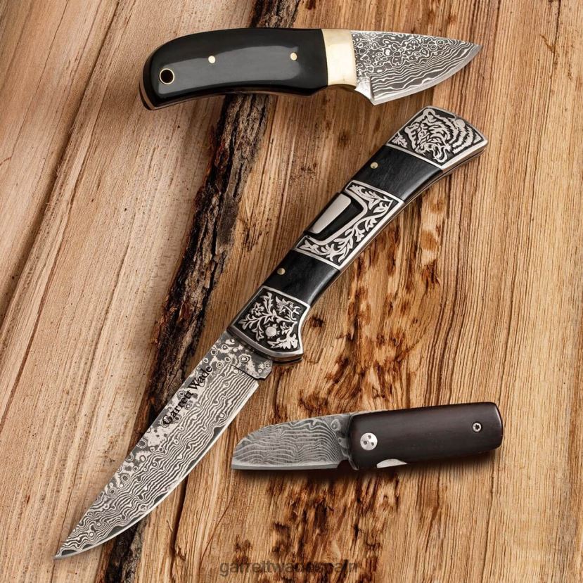 Garrett Wade 3 preciosos cuchillos de damasco exterior HD0288391