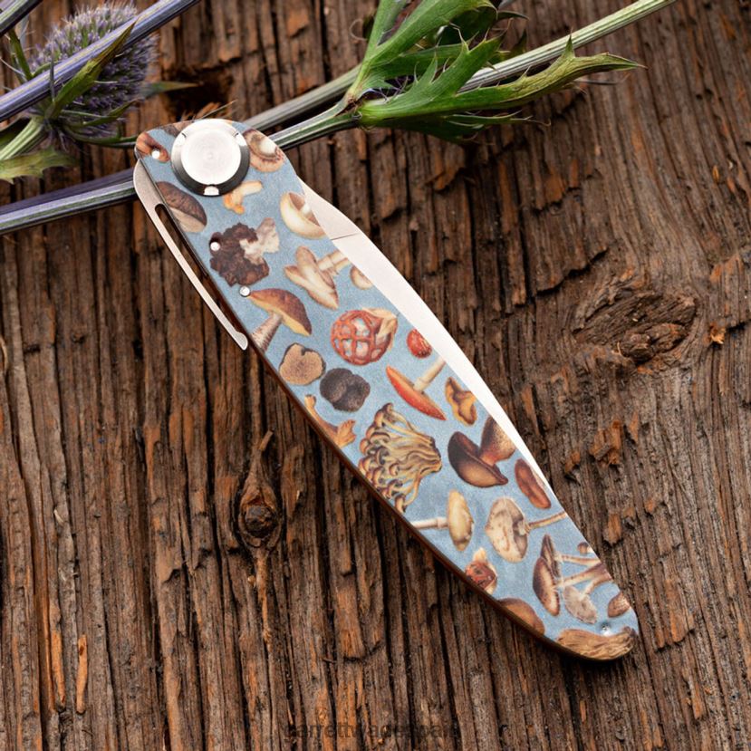 Garrett Wade Navaja K2 con diseño de setas y funda de piel. exterior HD0288400