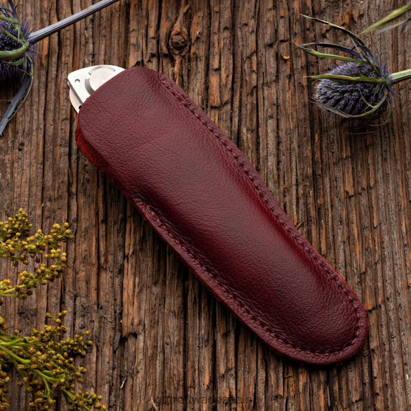 Garrett Wade Navaja K2 con diseño de setas y funda de piel. exterior HD0288400