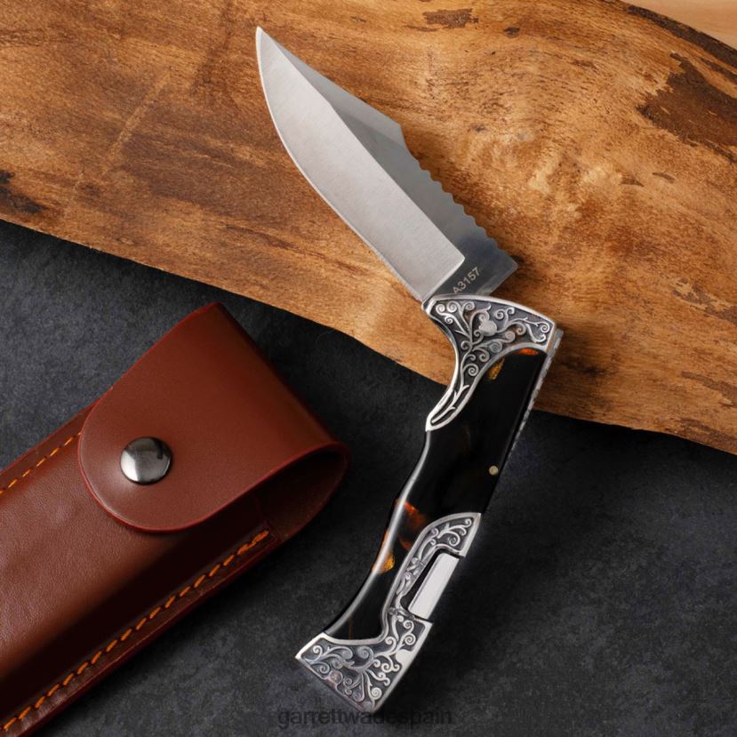 Garrett Wade cuchillo lockback con mango de tortuga exterior HD0288384