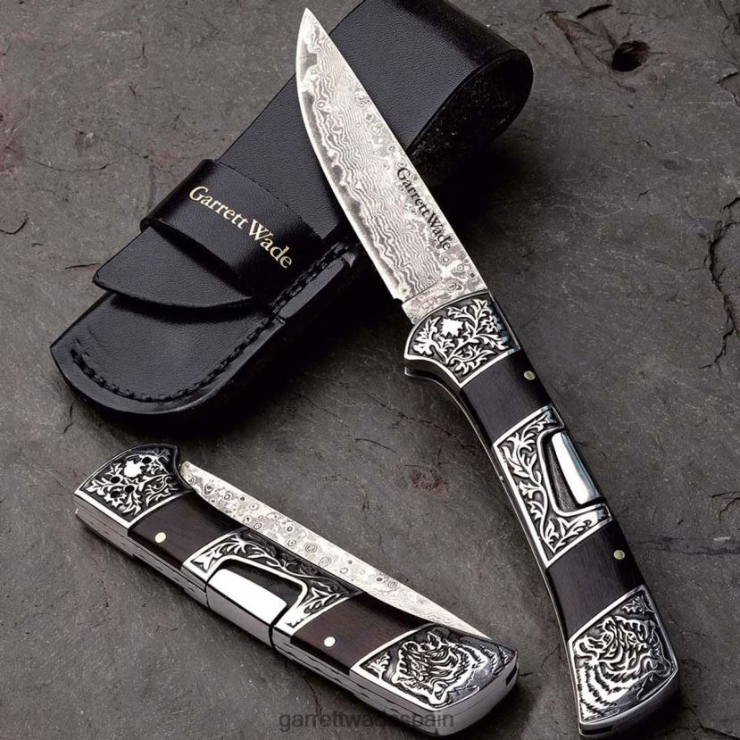 Garrett Wade cuchillo plegable con hoja de damasco exterior HD0288362