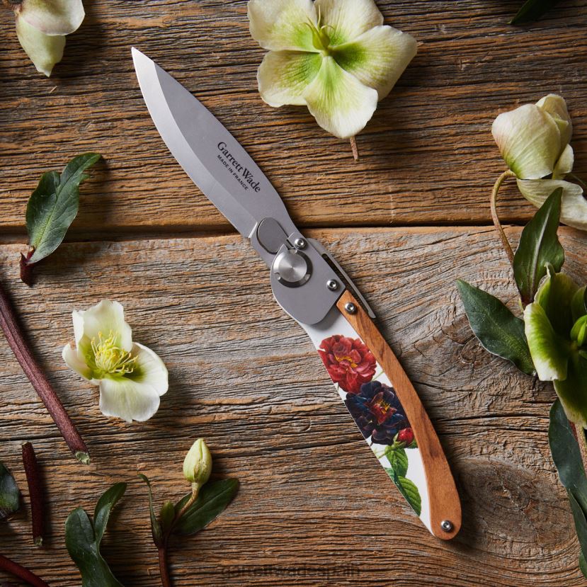 Garrett Wade navaja plegable con diseño floral k2 exterior HD0288381