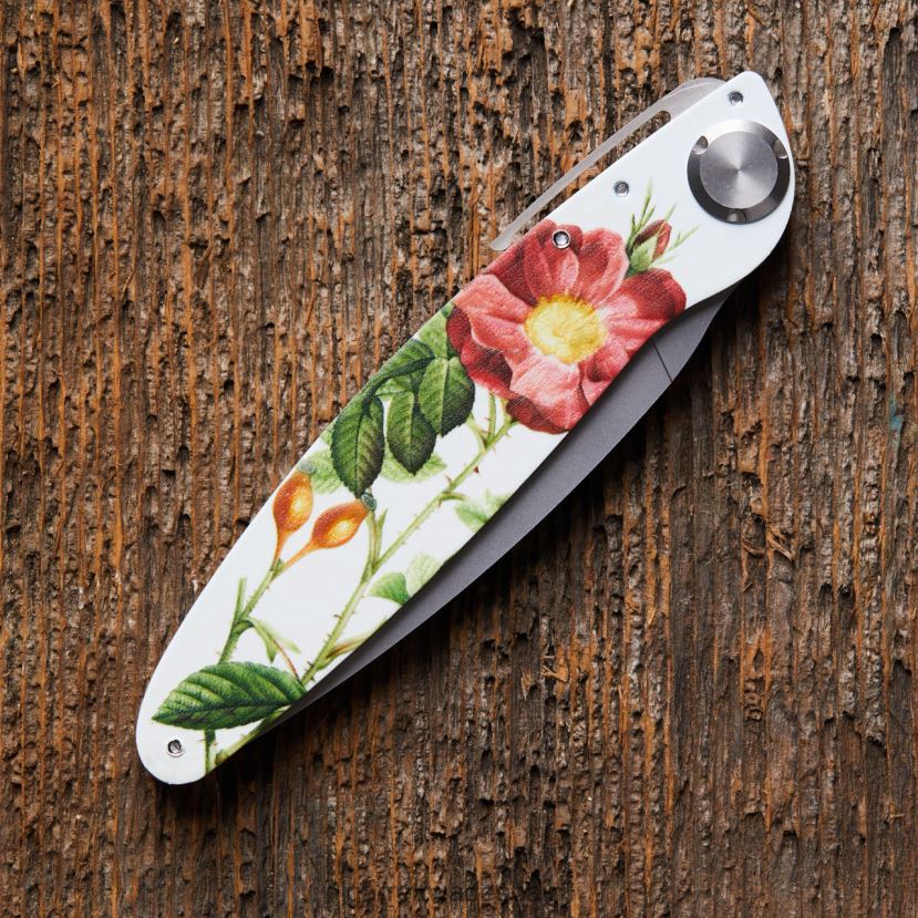 Garrett Wade navaja plegable con diseño floral k2 exterior HD0288381