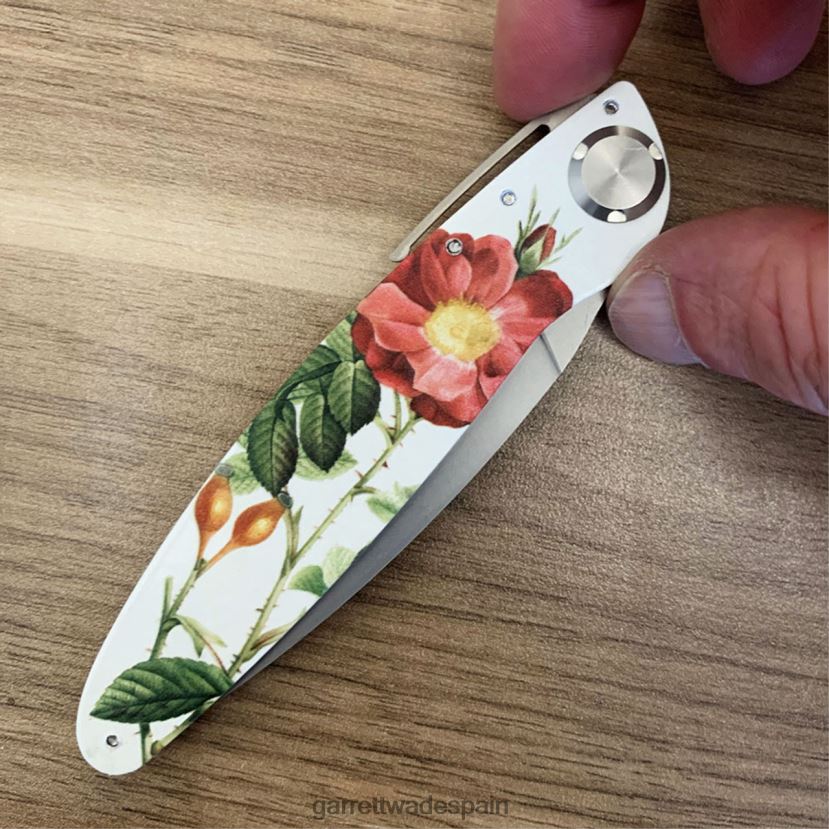 Garrett Wade navaja plegable con diseño floral k2 exterior HD0288381