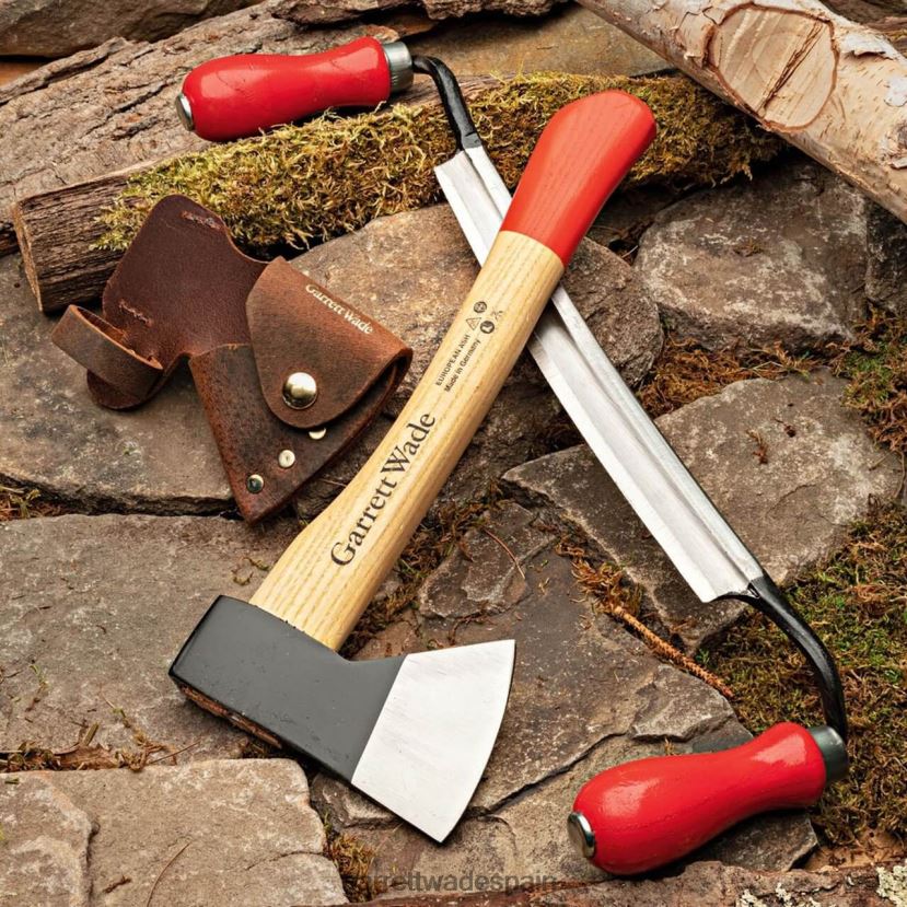 Garrett Wade par de construcción de granjas: mini hacha de campamento y navaja exterior HD0288292