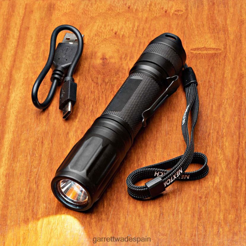 Garrett Wade Linterna recargable de alta tecnología de 1400 lúmenes. exterior HD0288341