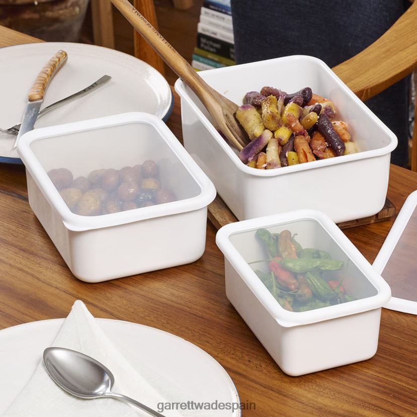 Garrett Wade Juego de recipientes de comida esmaltados modernos japoneses. hogar y cocina HD0288870