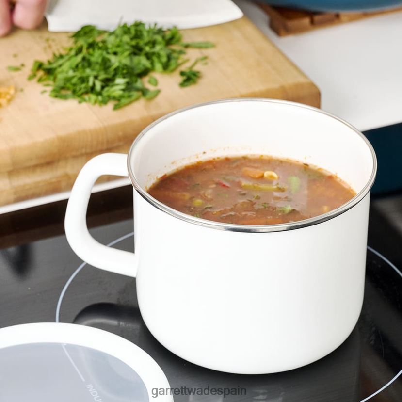 Garrett Wade Taza esmaltada moderna japonesa con tapa. hogar y cocina HD0288874