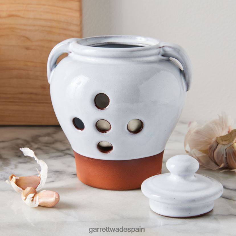 Garrett Wade olla de almacenamiento de ajo de terracota hogar y cocina HD0288877