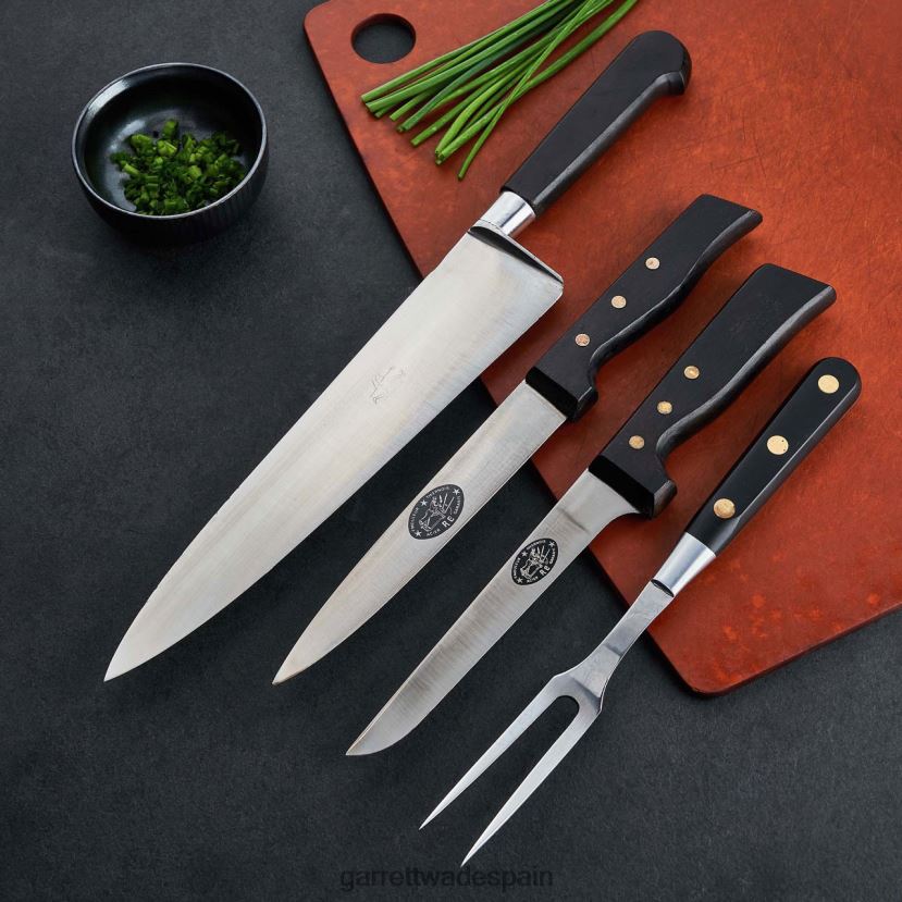 Garrett Wade juego de tres cuchillos de trinchar antiguos y tenedor hogar y cocina HD0288797