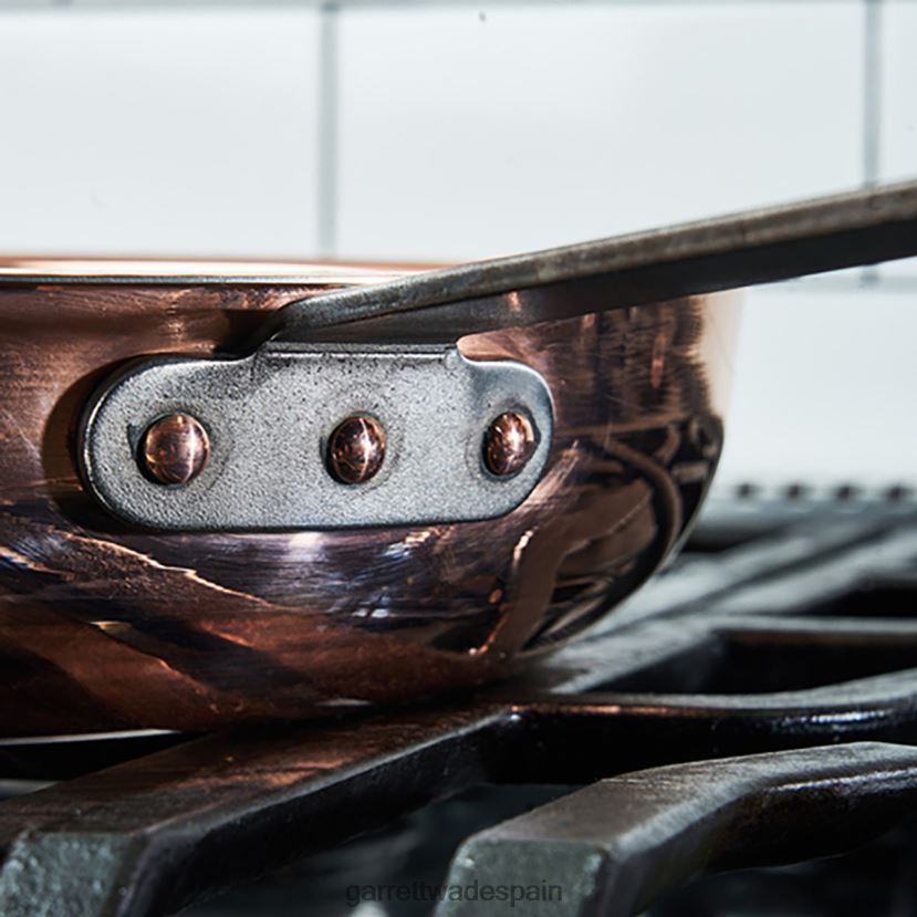 Garrett Wade Sartén de chef de cobre hecha a mano de 11'' con tapa hogar y cocina HD0288763