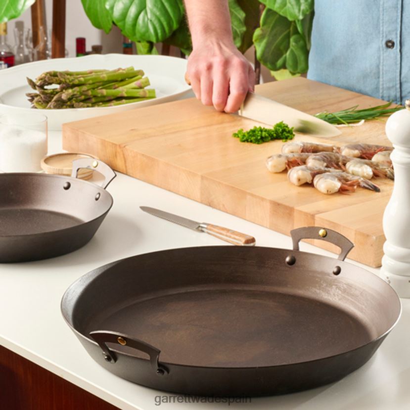 Garrett Wade Sartén de hierro hilado Netherton ''prospector'' hogar y cocina HD0288749