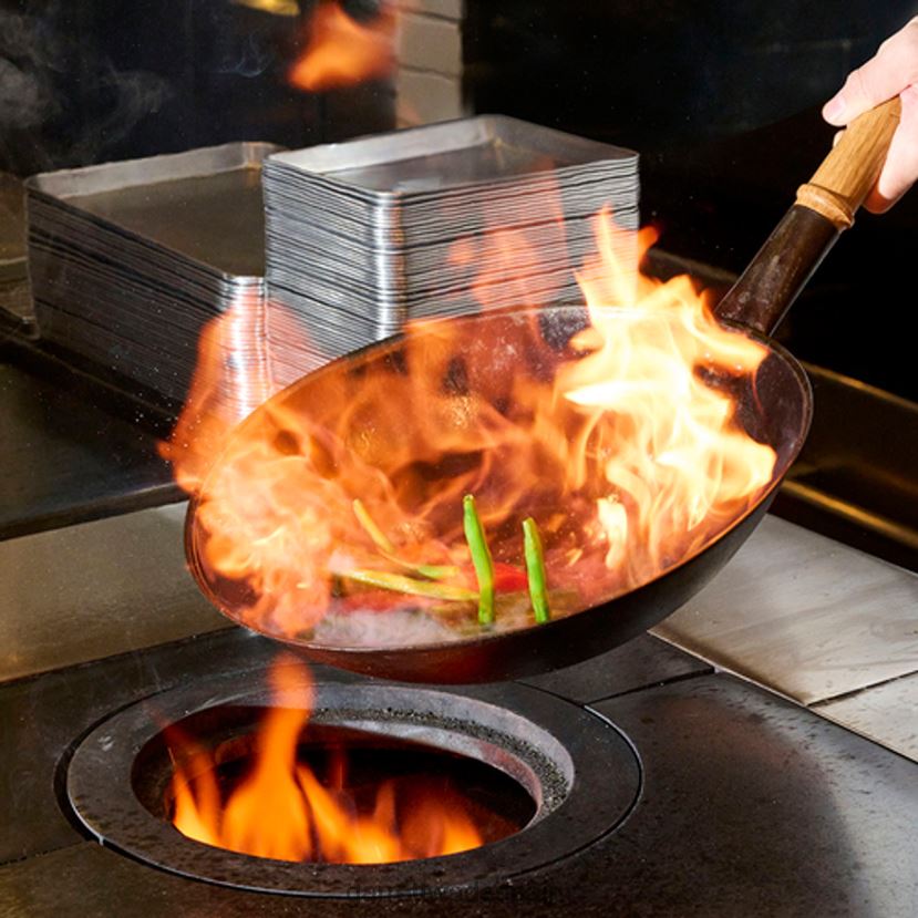 Garrett Wade wok de hierro hilado de mango largo netherton hogar y cocina HD0288758