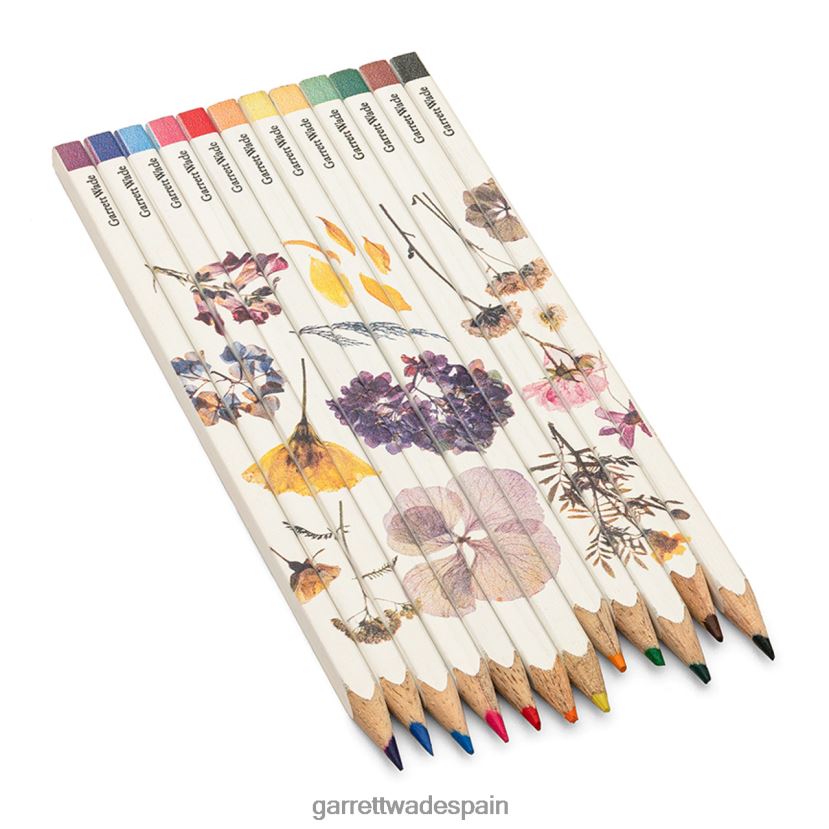 Garrett Wade Juego de 12 lápices de colores con temática de frutas y flores. hogar y cocina HD02881020