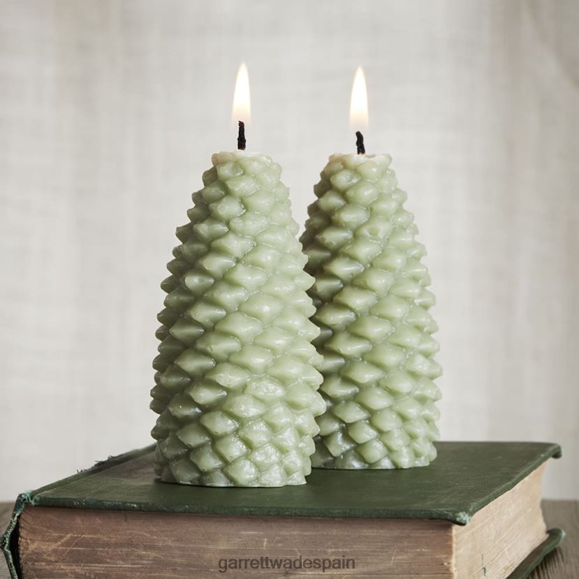 Garrett Wade par de velas de cera de abejas de piña- pequeñas hogar y cocina HD0288982