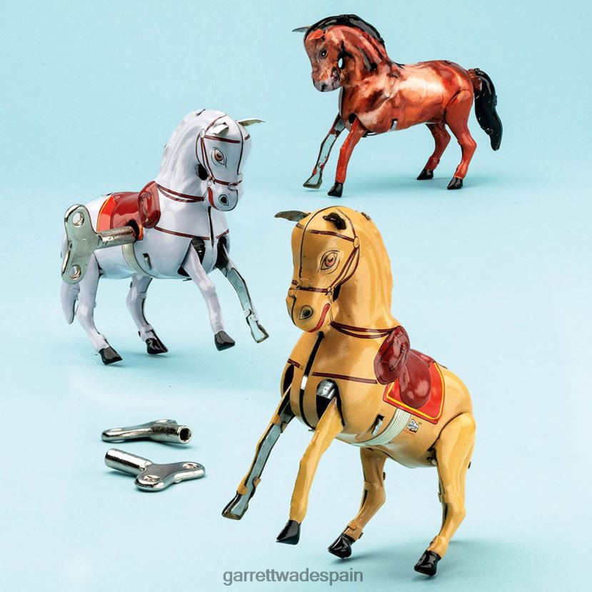 Garrett Wade Juego de 3 juguetes de cuerda para caballos. hogar y cocina HD0288939