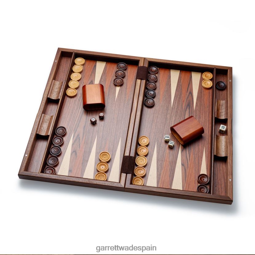 Garrett Wade juego de backgammon de lujo con incrustaciones hogar y cocina HD0288903
