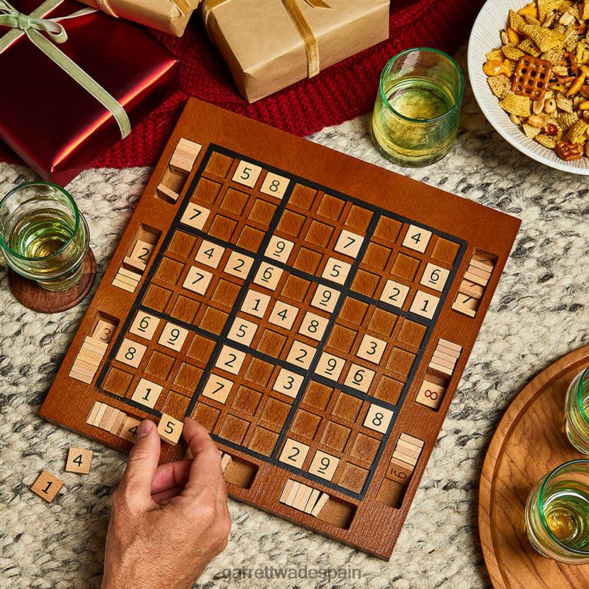 Garrett Wade tablero de sudoku de madera rústica hogar y cocina HD0288886