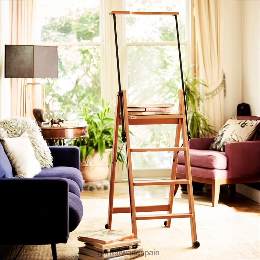 Garrett Wade Escalera enrollable extensible de madera de haya italiana de primera calidad hogar y cocina HD0288984