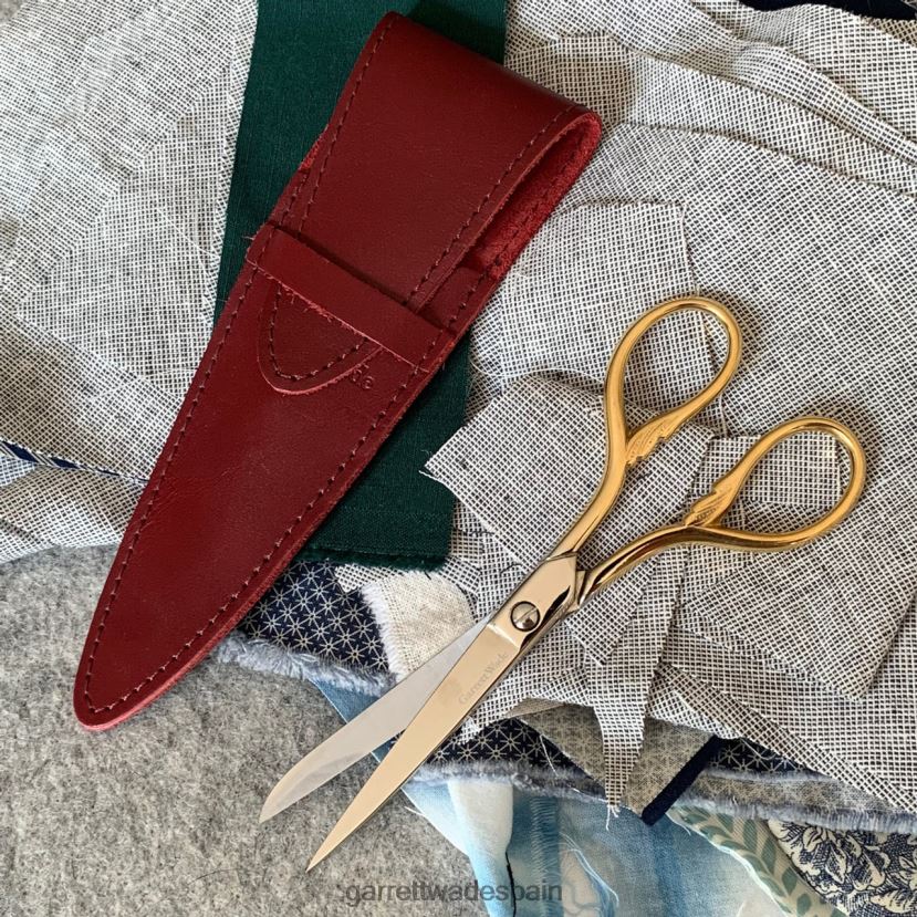 Garrett Wade Tijeras de coser doradas de 6'' con estuche de cuero francés. hogar y cocina HD02881053