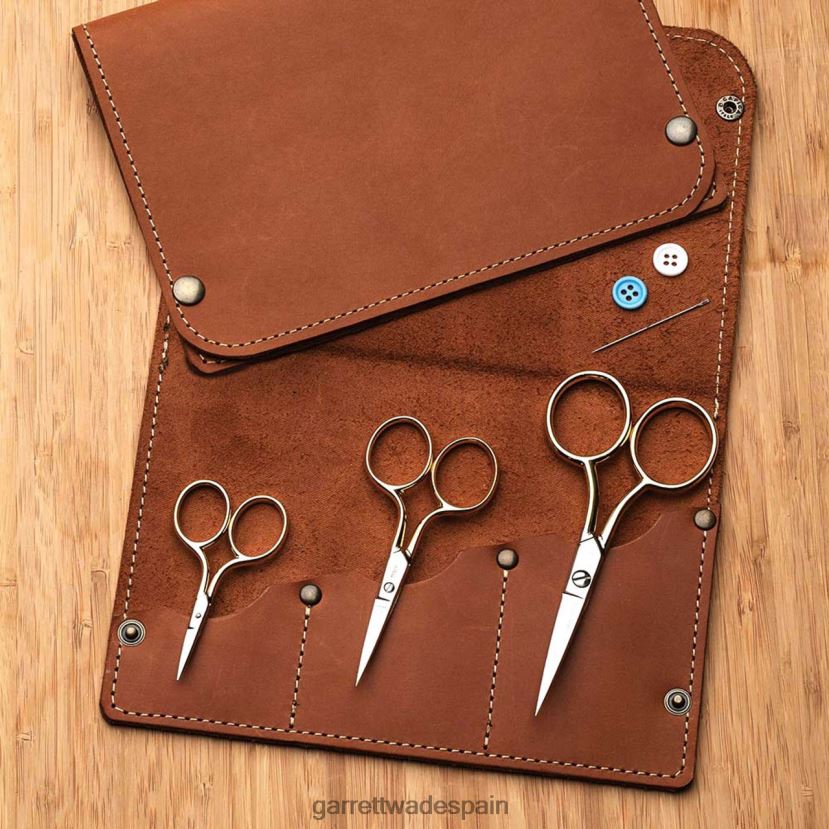 Garrett Wade tijeras de bordar clásicas con estuche de cuero hogar y cocina HD02881048