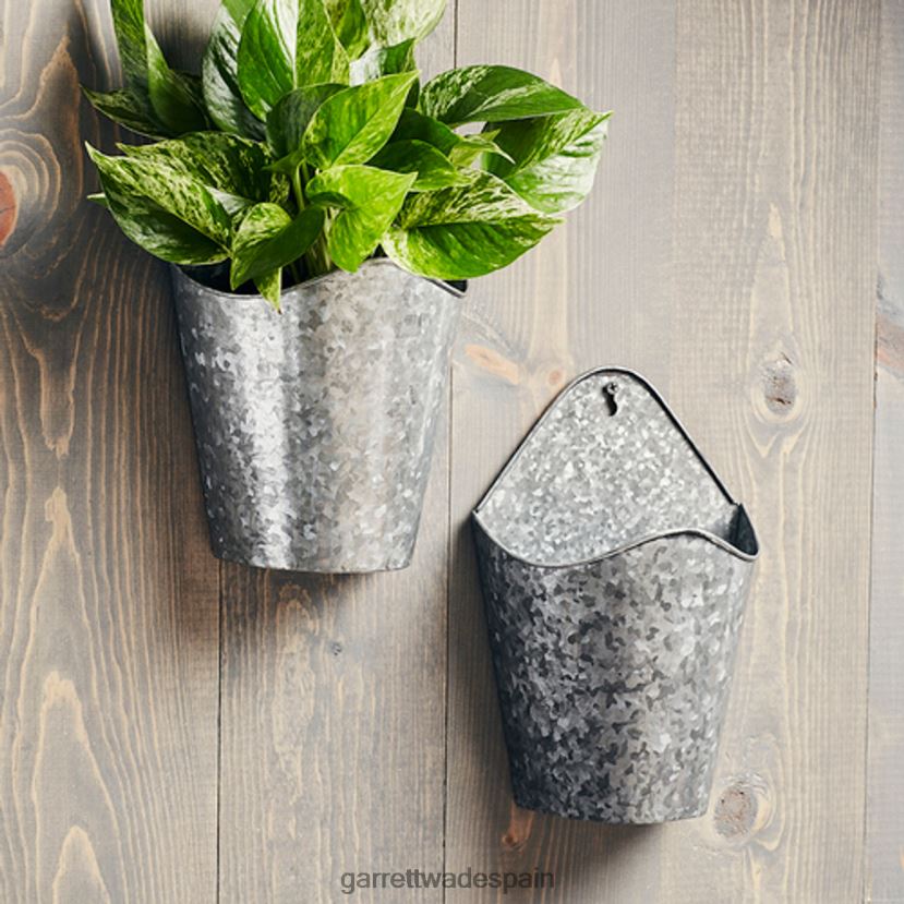 Garrett Wade Jardineras colgantes de pared de acero galvanizado. jardín HD0288174