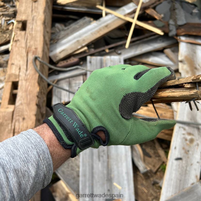 Garrett Wade guantes de jardinería resistentes a pinchazos - verdes jardín HD0288138