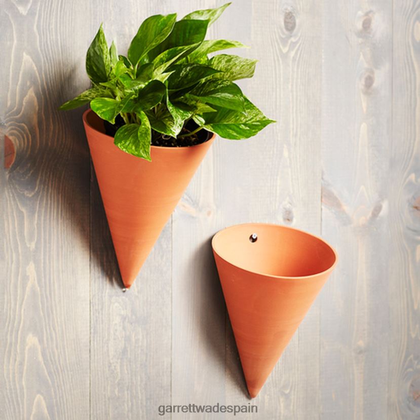 Garrett Wade maceta de pared de terracota en forma de cono jardín HD0288170
