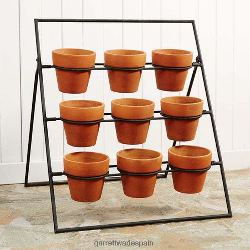 Garrett Wade soporte para jardineras de terracota que incluye 9 macetas jardín HD0288136