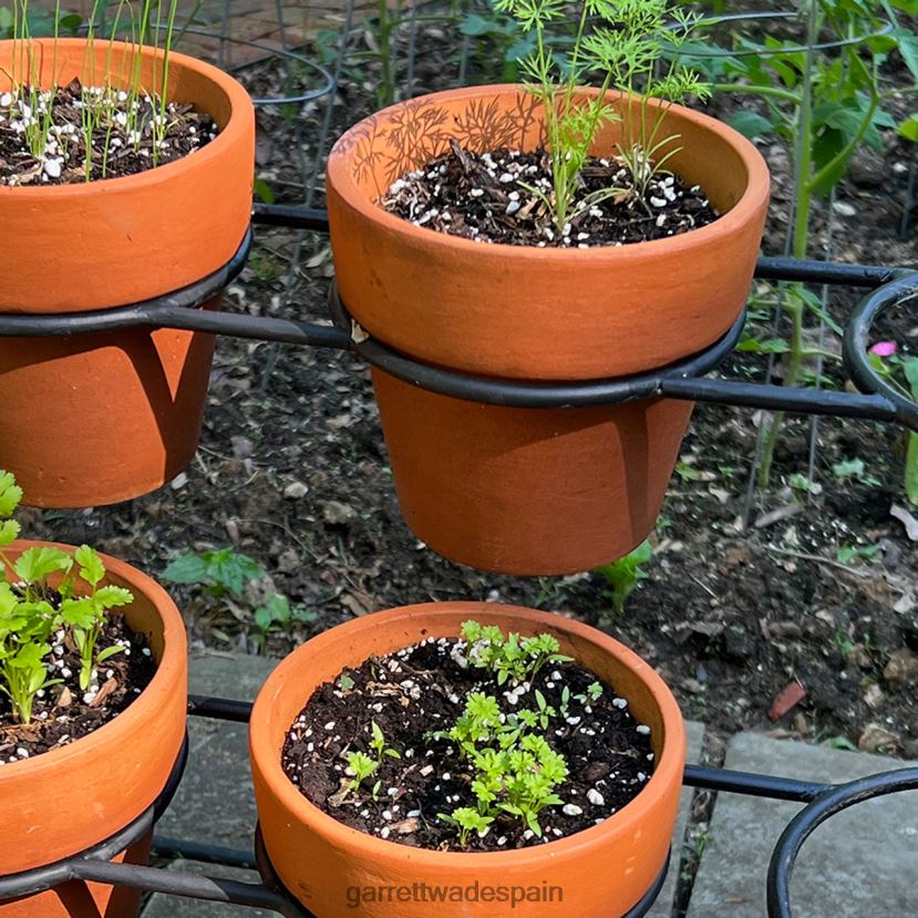 Garrett Wade soporte para jardineras de terracota que incluye 9 macetas jardín HD0288136