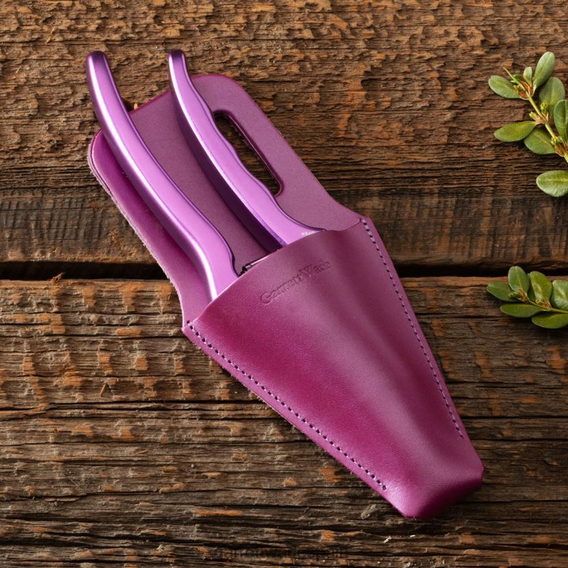 Garrett Wade Juego de funda y podadora morada ultraafilada jardín HD028837
