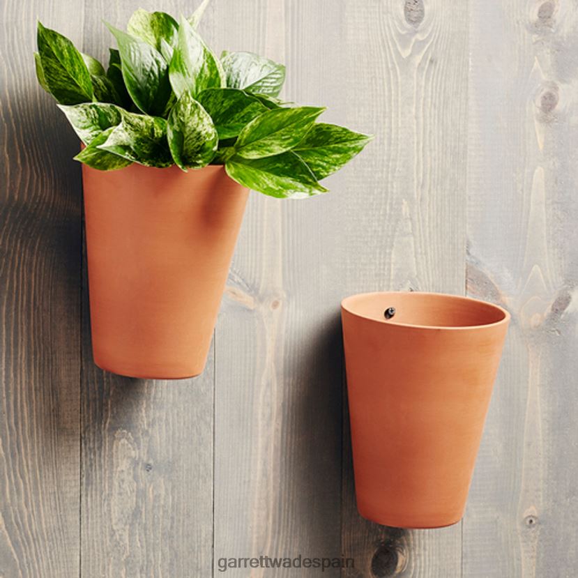 Garrett Wade maceta de pared de terracota de fondo plano jardín HD0288261