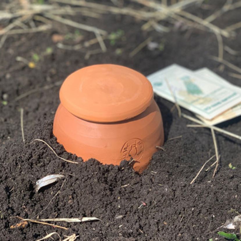 Garrett Wade Hidratante de plantas en contenedor de terracota mediano en forma de lágrima jardín HD0288233