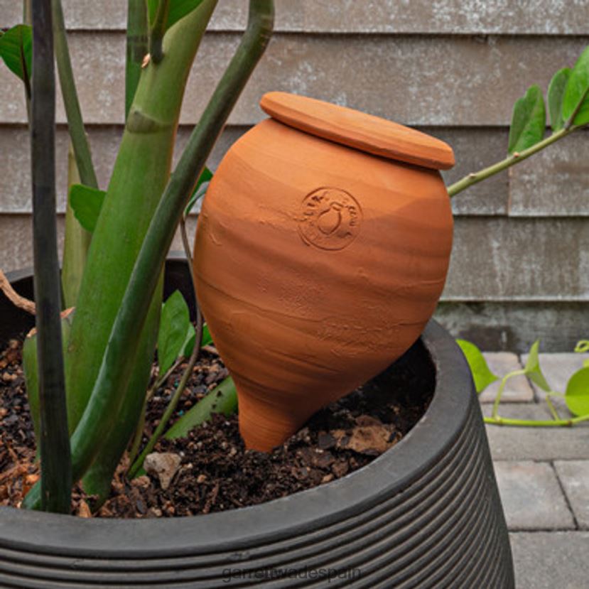 Garrett Wade Hidratante de plantas en contenedor de terracota mediano en forma de lágrima jardín HD0288233