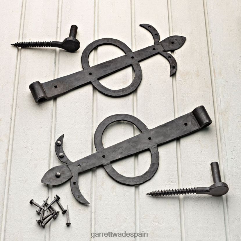 Garrett Wade par de bisagras de puerta ornamentadas (17 '' de largo) jardín HD0288271