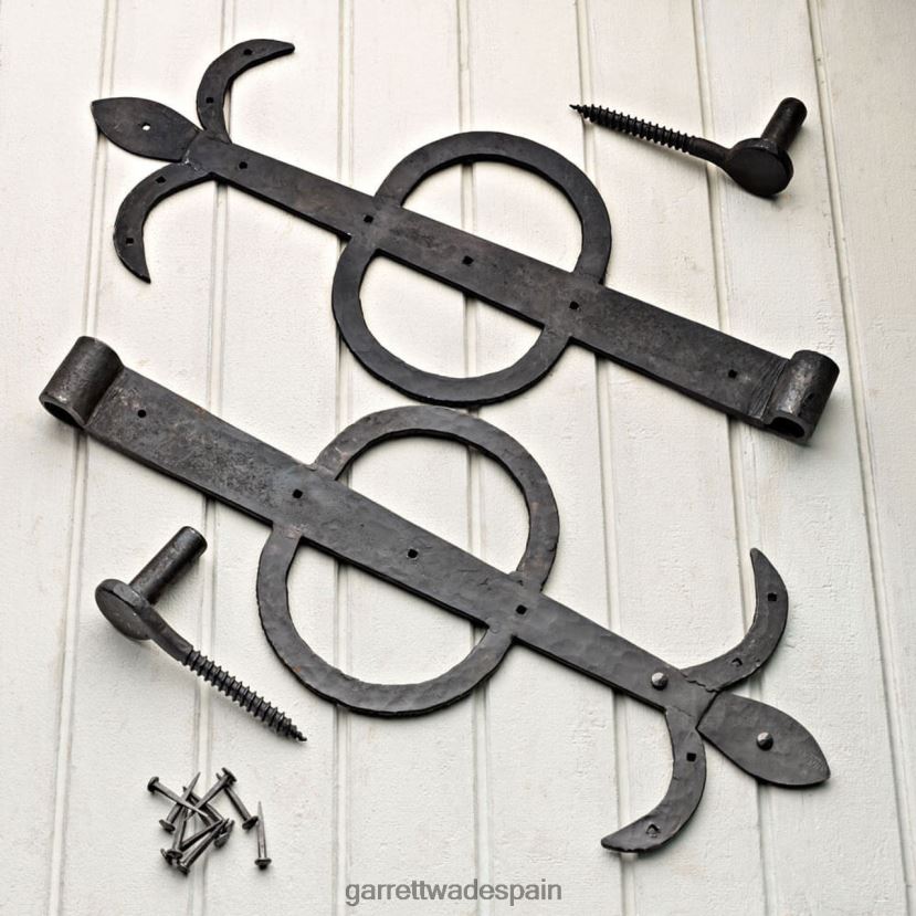 Garrett Wade par de bisagras de puerta ornamentadas (25 '' de largo) jardín HD0288272