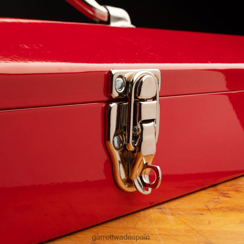 Garrett Wade Caja de herramientas ''torpedo'' de acero rojo. taller HD0288459