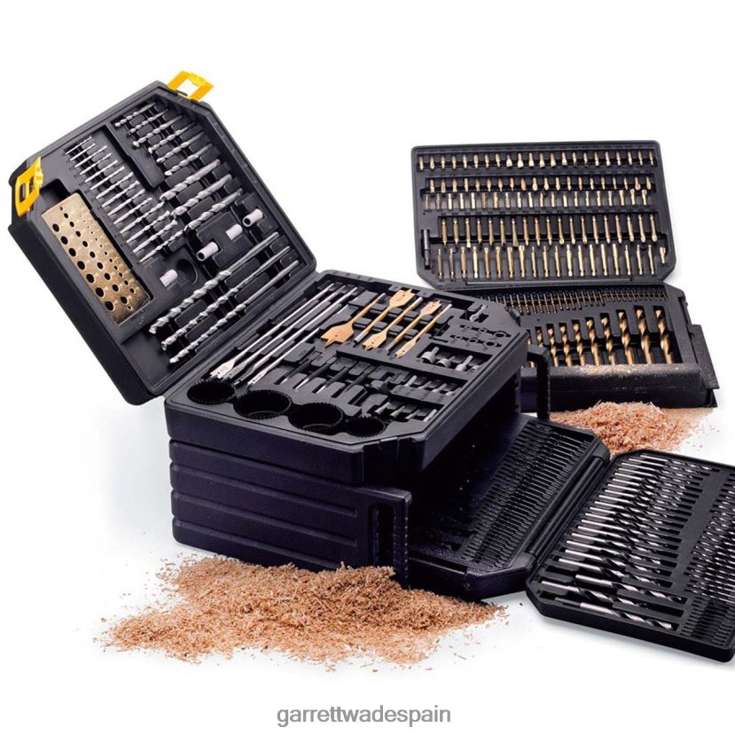 Garrett Wade Juego de taladro y destornillador de 333 piezas. taller HD0288462